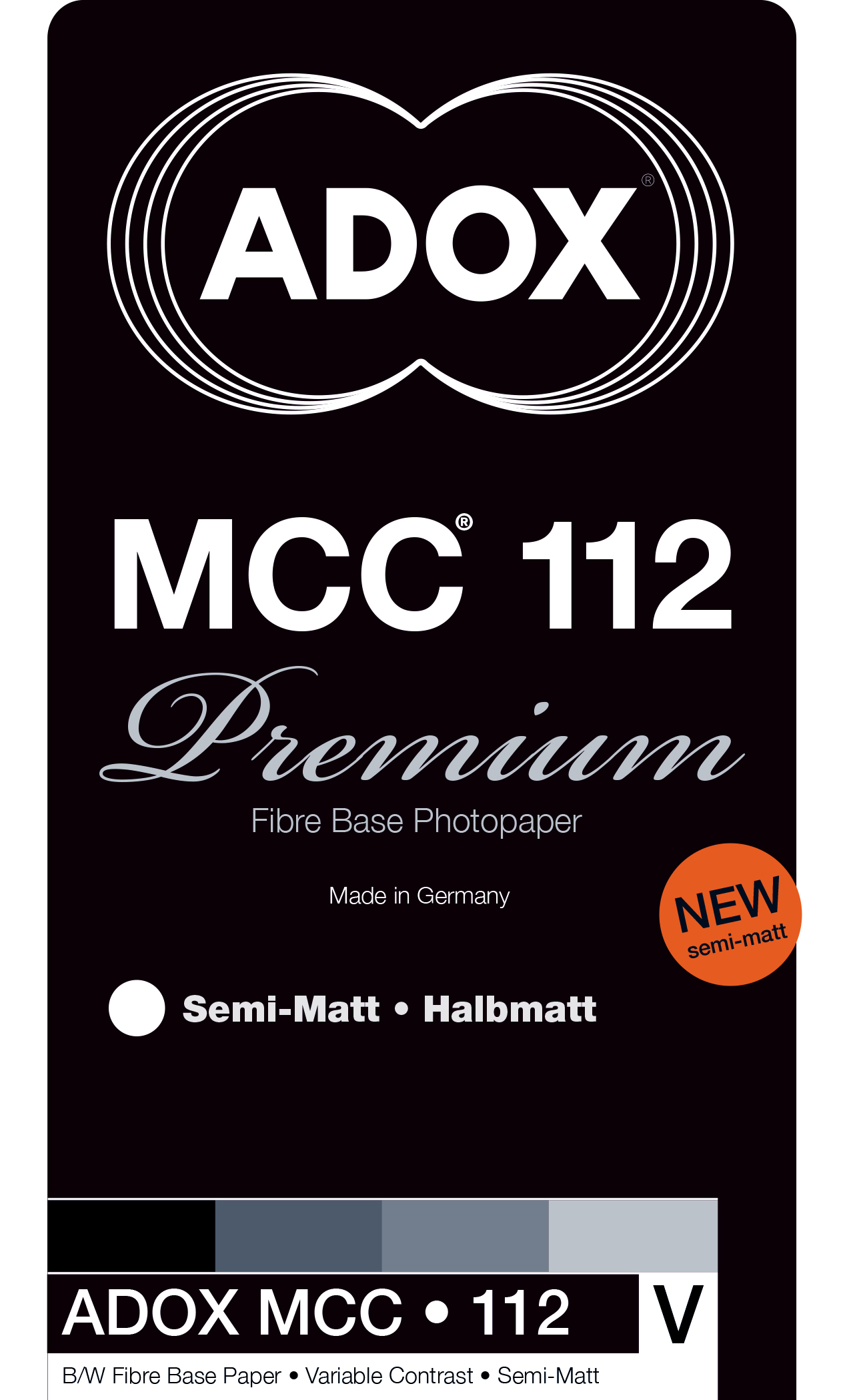 アドックス MCC 112 8x10インチ (25 枚・セミマット) - Adox MCC 112 8x10" Semi Mat 25 Sheet - ウインドウを閉じる